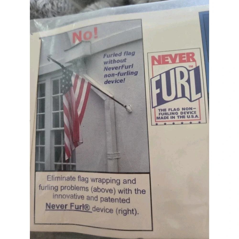 Never Furl device that absolutely eliminates Flag wrapping 1